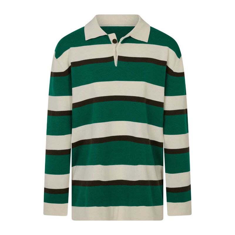 COMMONPLACE ESSENTIALS Prep Stripe Polo image number 2